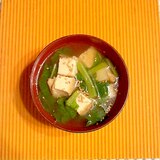 小松菜と厚揚げのスープ♪